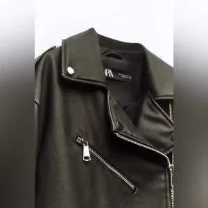 Zara | Jackets & Coats | Zaradistressed Faux Leather Cropped